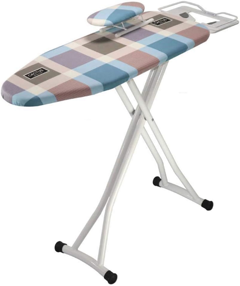 Ironing Board Tabla De Planchar Mesa De Planchar Plegable Altura Ajustable Almohadilla De Algodón Resistente A Altas Temperaturas Rejilla De Acero Estable Y Resistente con Mangas Pequeñas