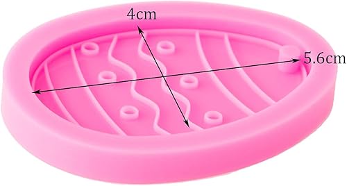 Miniatura 2 de Llavero con forma de huevo de Pascua brillante brillante, molde de decoración de molde de silicona, arcilla polimérica, collar hecho a mano, joyería