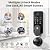 Keyless Entry Door Lock, Smart Door Lock, Smart Deadbolt Lock with Keypad, Auto & One Touch Lock | Smart Locks for Front Door | Easy Installation | Exact Fingerprint | App Control | 12-Month Battery