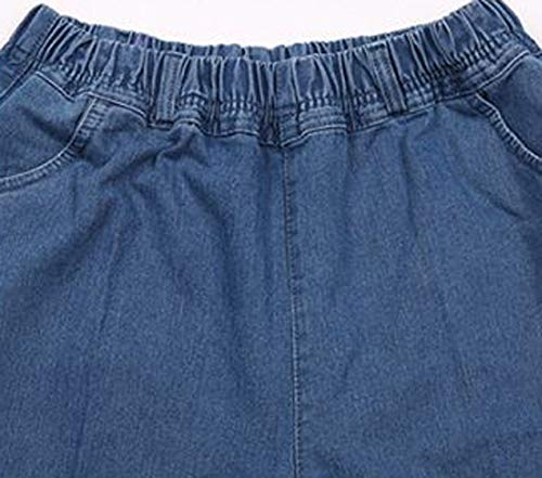 Youhan Women's Casual Pull On Elastic Waist Jeans (Large, Light Blue) #TOP3