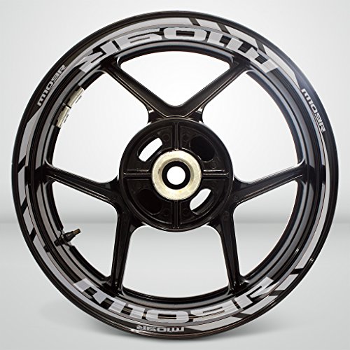 Stickman Vinyls Reflective Silver Motorcycle Rim Wheel Decal Accessory Sticker Compatible with Suzuki M109R