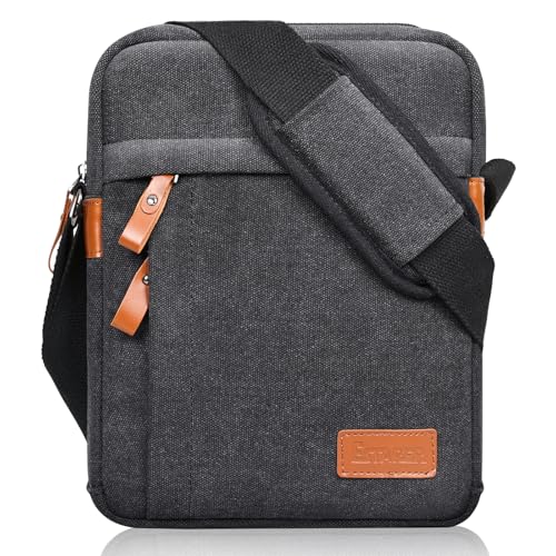 Bolso de hombro para hombre de 11 pulgadas, bandolera pequeña para organización escolar y viaje