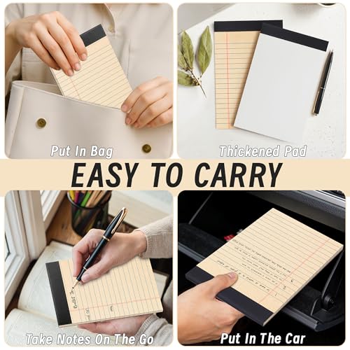 Image of 48 Pack Legal Pads 5 x 8 Inch Recycled Paper Writing Pads College Ruled | 30 Sheet Per Pad with Perforated Pages, Eco Friendly Memo Pads for Office, School and Home Notes, Lists and Daily Writing