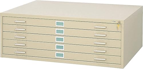 Safco Products 4996TSR - Lima plana para documentos de 42" de ancho x 30" de profundidad, 5 cajones (opciones adicionales se venden por separado),