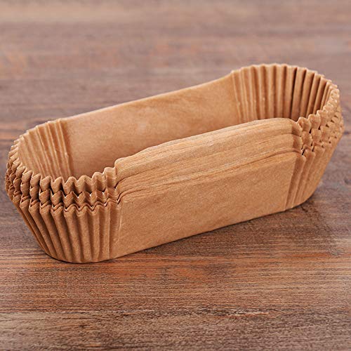 Gizayen 50Pcs Baking Paper Liners Straight Loaf Tin Baking Parchment Paper Liners Loaf Tin Liners Cover