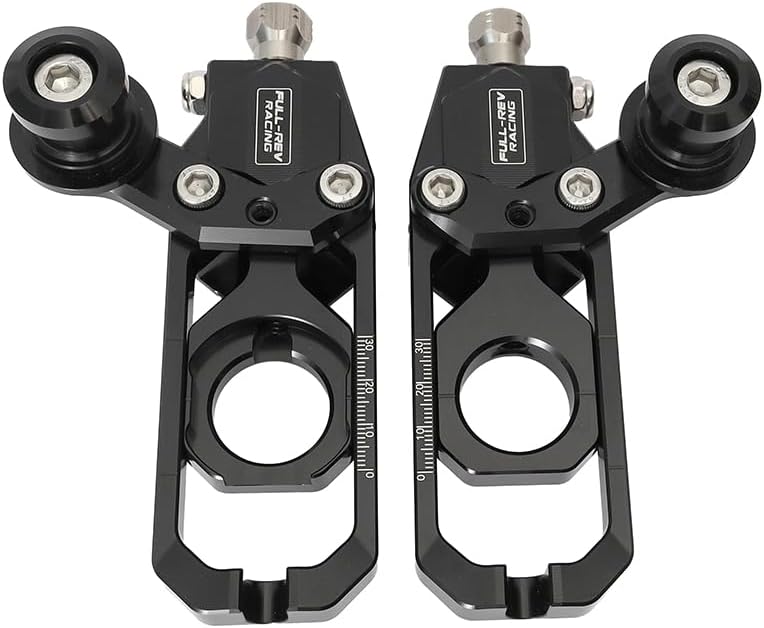 Motorcycle Rear Chain Adjusters Tensioners with Lifting Spool CNC Aluminum Alloy Board Chain Adjustment Adjuster Fit for ZX6R 2024-2025-2026 (Black)