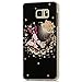 Galaxy Note 5 Case - Mavis's Diary 3D Handmade Bling Crystal Lovely Butterfly Special Fashion Champagne Rose Pattern with Shiny Sparkle Diamond Hard Cover Clear Case for Samsung Galaxy Note 5 N9200