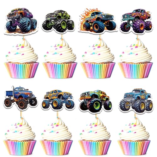 Theme Cupcake Picks Car Birthday Party Decorations Baby Show