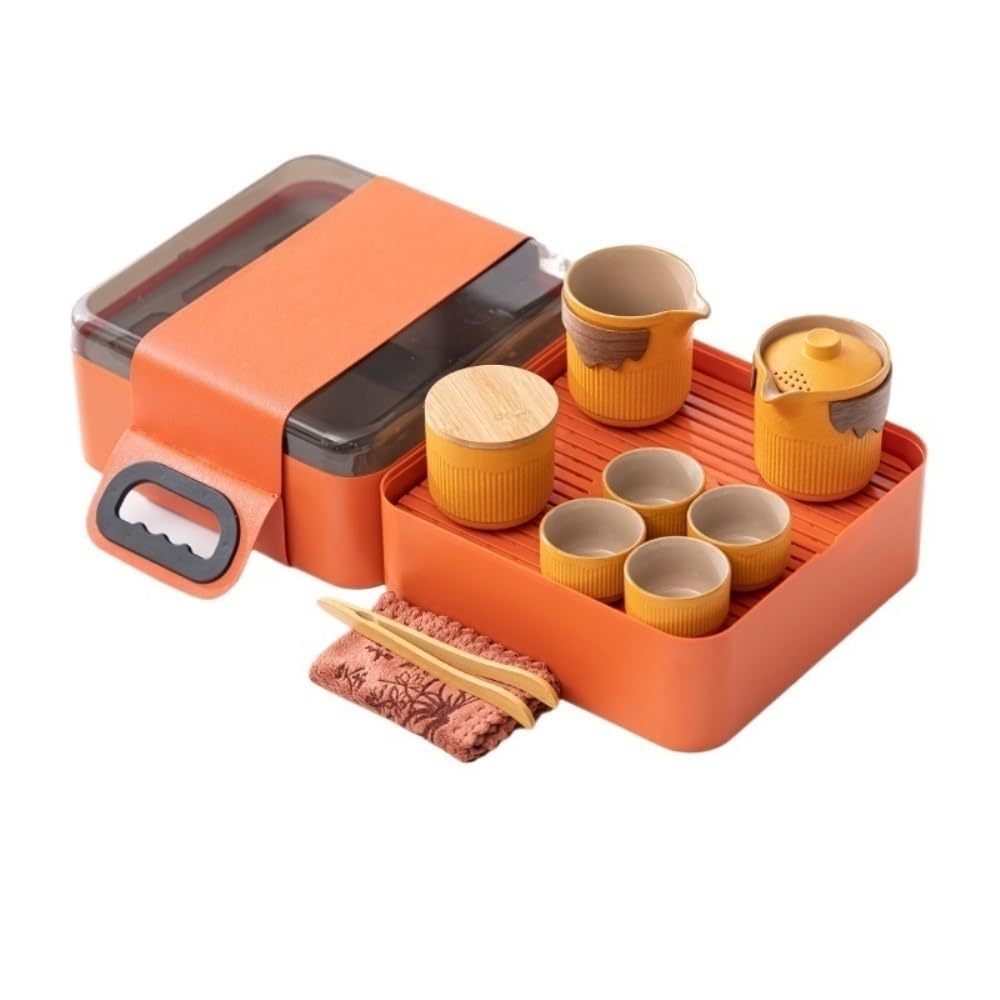 Słoik na cukier ceramiczny słoik do przechowywania herbaty, przenośny zestaw podróżny dla, torba zewnętrzna, kubek biurowy, na kemping pojemnik na herbatę (C)