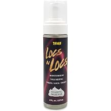 Taha Locs & Locs Foaming Mousse, Moisturizing & Volumizing, Wraps, Natural Blend of shea and coconut oil - Great for all wraps, locs, and twists, 8 Oz Pack of 1
