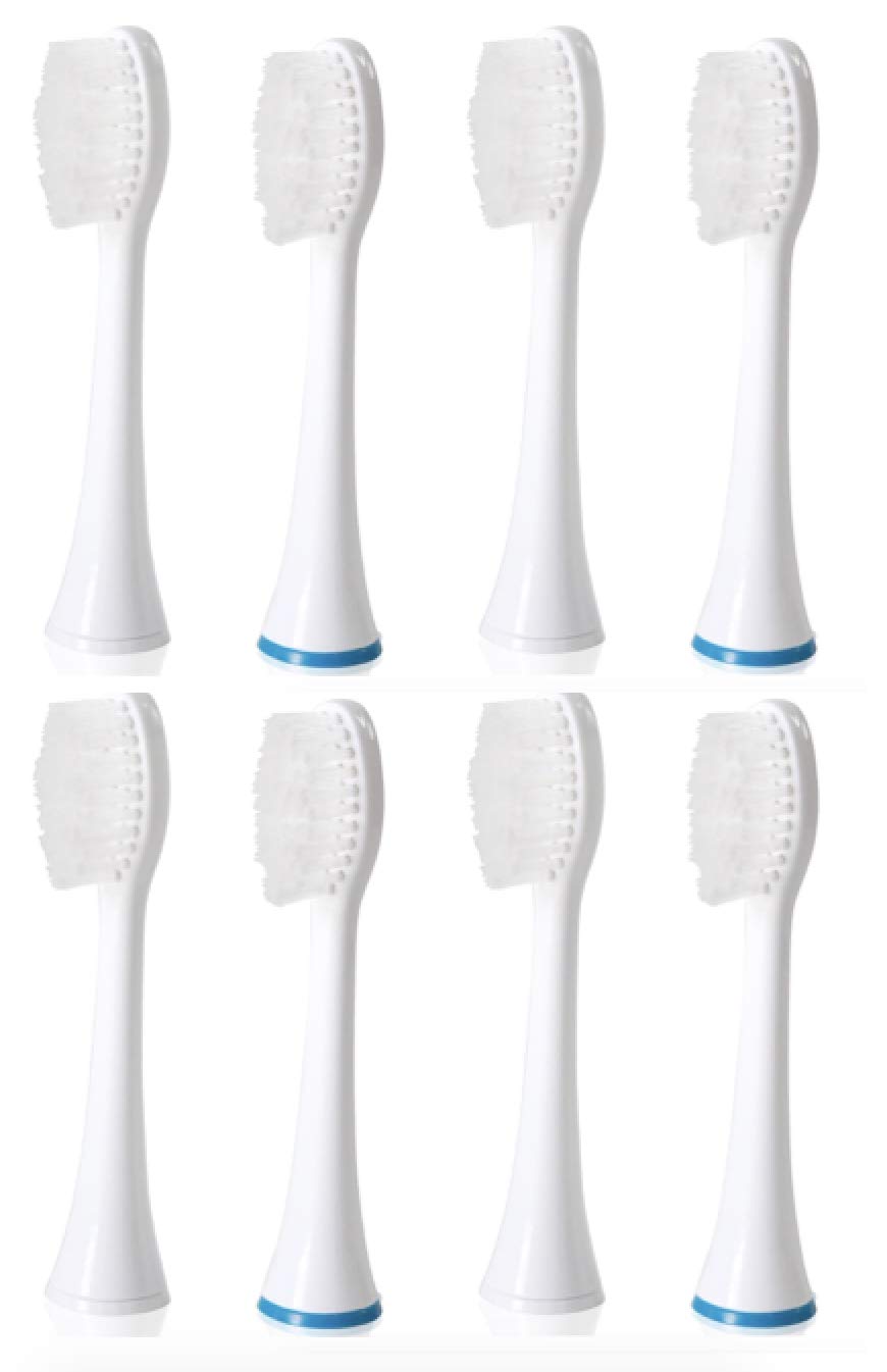 ToiletTree Products Poseidon Replacement Brush Heads for Poseidon Rechargeable Sonic Toothbrush, 8 Pack