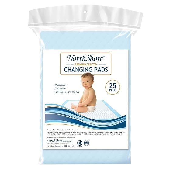 NorthShore Premium Changing Pads, Blue 8 oz., 17x24 in., 25