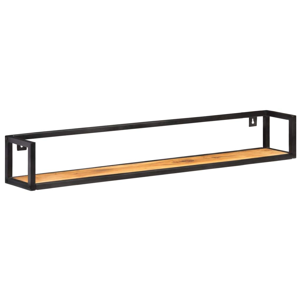 Furniture Select-Estantes de pared 2 piezas 120 cm madera maciza de acacia