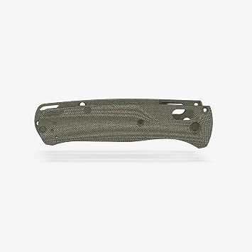 Flytanium Crossfade Micarta Knife Handle Scales Compatible with Benchmade Bugout 535 EDC Knife Green Canvas