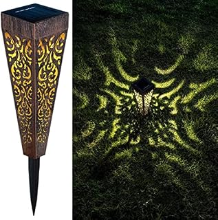 6Pcs Garden Solar Lights Outdoor Ornaments Decorative Stakes, Waterproof Warm White LED Pathway Lighting for Patio, Yard, Lawn Decor (8 Lumens, Copper)