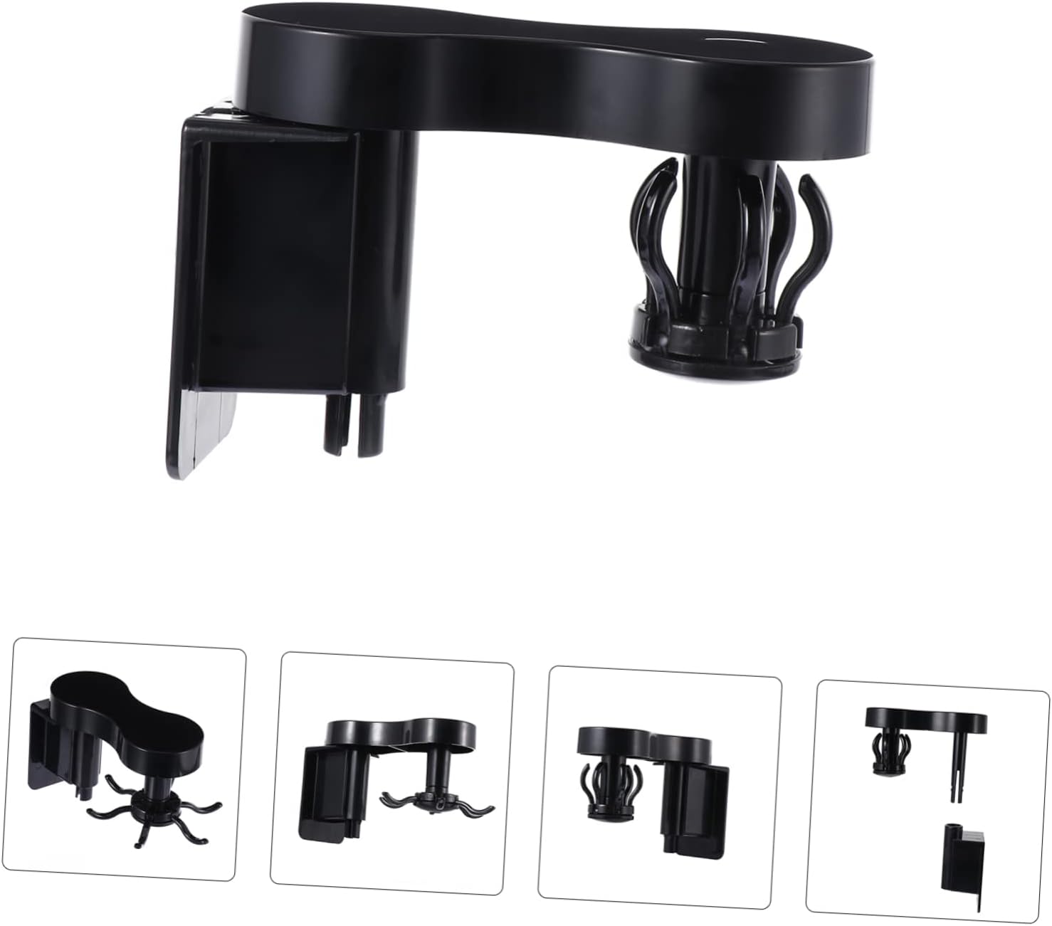 Amosfun 3pcs Rotating Wall-Mounted Kitchen Storage Rack Hooks Organizer for Cooking Utensils Heavy-Duty Material No Drilling Required Space-Saving for Neat Home