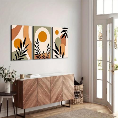 Toile soleil botanique décoration murale haut de gamme avec cadre intérieur - 2