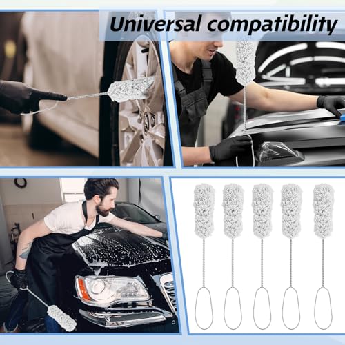 Image of Lemecima 12 Pack Tire Lube Brush Applicator Swabs 11.8 Inches Extra Long Handle Tire Lubricant Applicator for Changing Tires