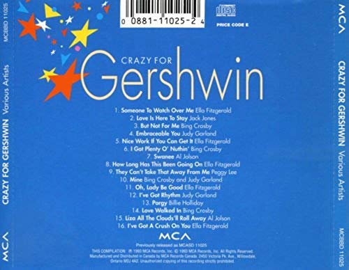 VARIOUS - CRAZY FOR GERSHWIN [Audio CD] VARIOUS