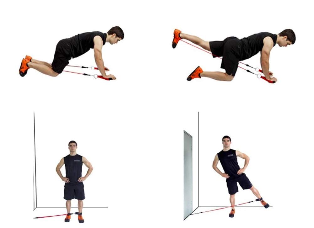 Set Bandes Résistance Lectorias | 5 Élastiques Fitness - Sangles Cheville & Poignées | Yoga, Musculation à Domicile