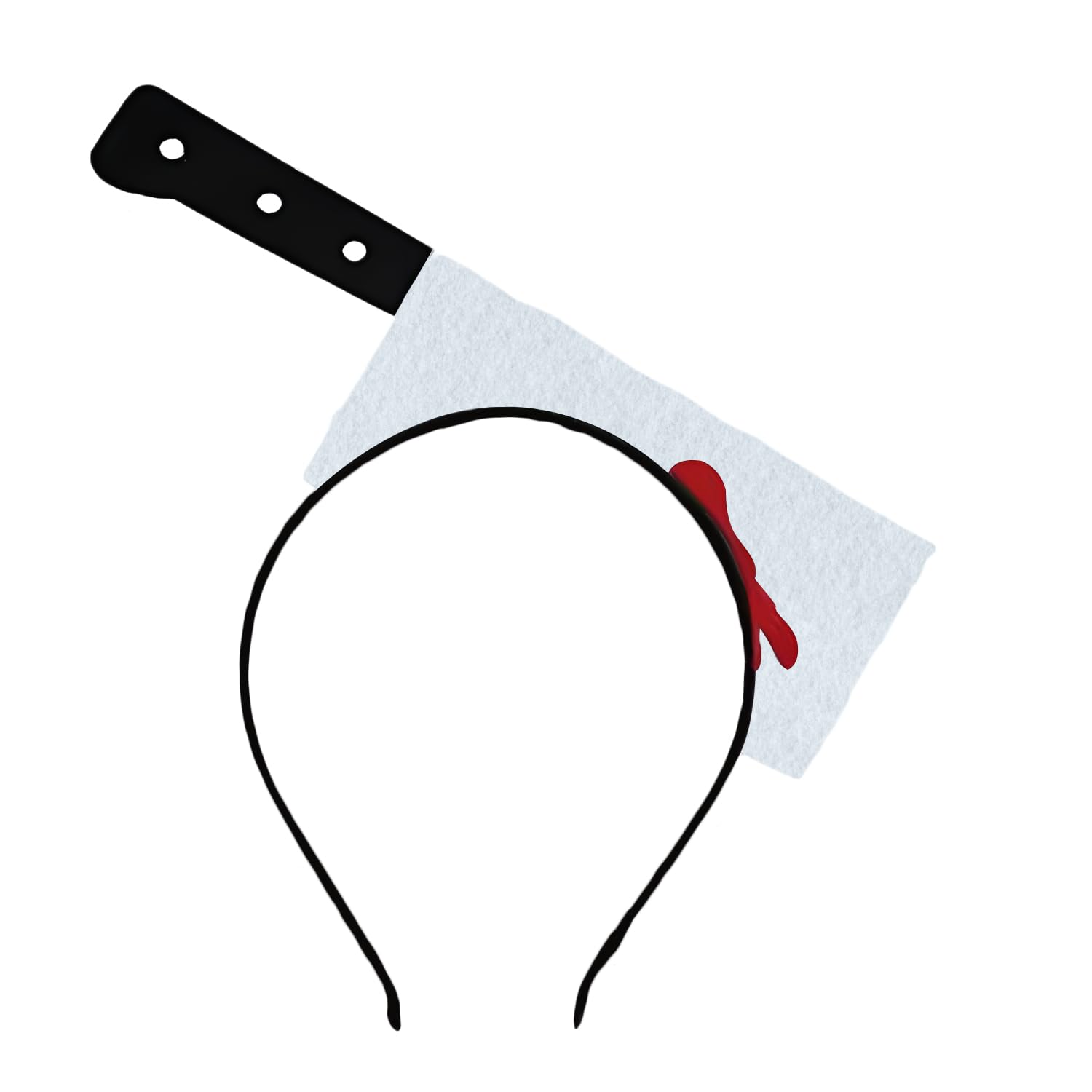 UNVOJL Halloween Felt Hair Hoop Bloody Headbands Cosplay Hair Band Fake Weapon Horror Accessory for Halloween