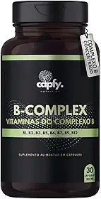 Complexo B Puro Concentrado Capfy. Nutrition Vitaminas B1, B2, B3, B5, B6, B7, B9, B12 com Biotina Premium 30 Cápsulas