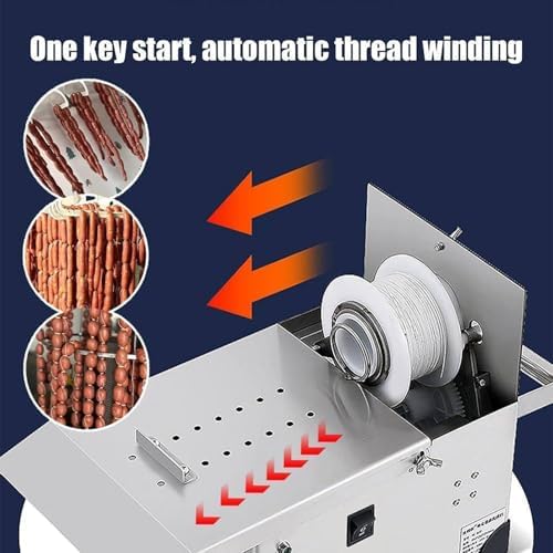 Automatic Sausage Tying Machine - Electric Sausage Linker for Home & Commercial Use, Fast & Efficient Sausage Maker, Heavy Duty, Easy to Operate, Perfect for BBQs & Catering