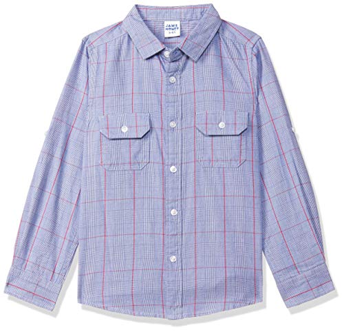 Image of Amazon Brand - Jam & Honey Boys 100% Cotton Printed Regular Fit Long Sleeve Shirt