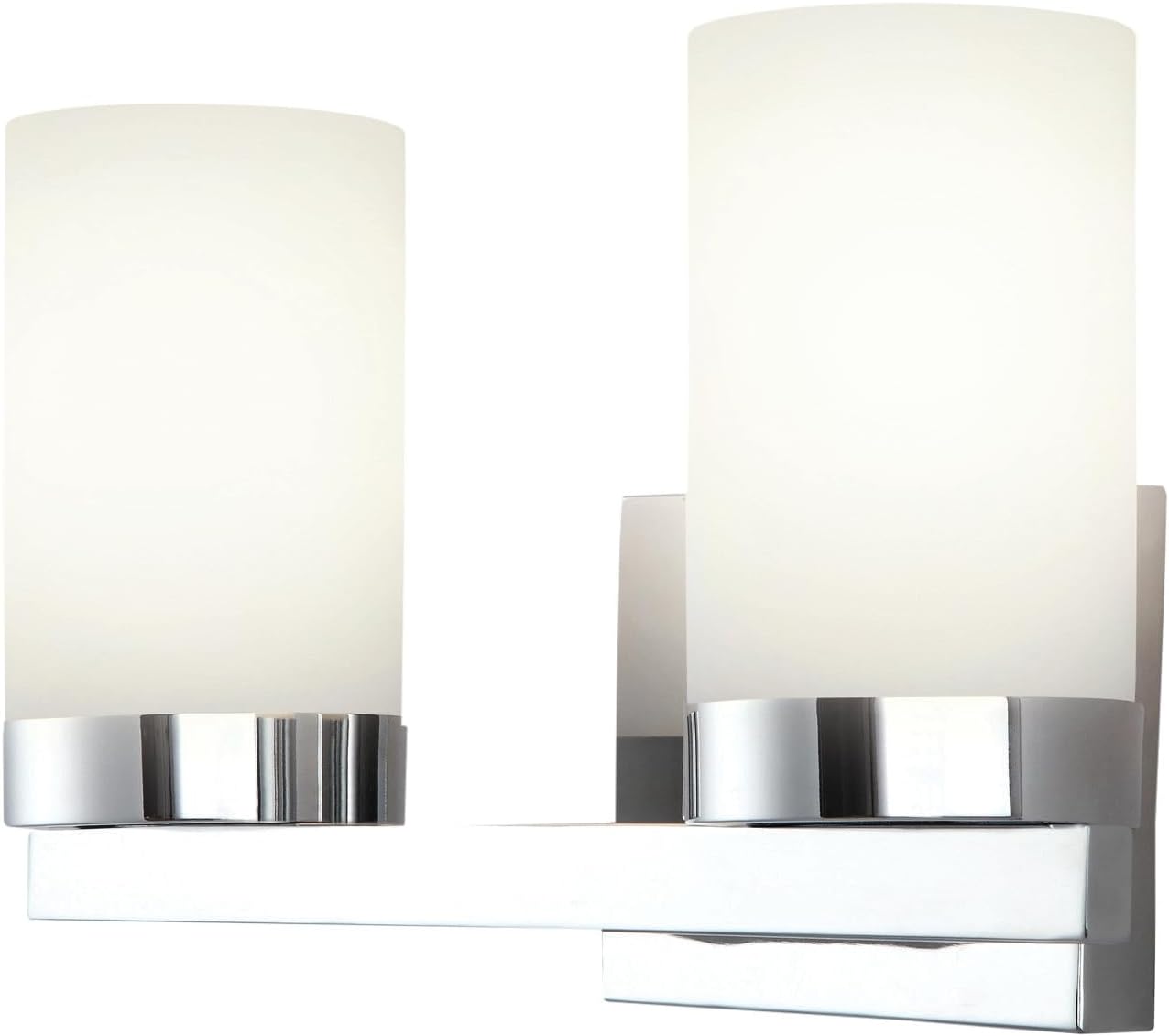 Canarm IVL429A02CH Milo 2-Light Bath Vanity Light, Chrome