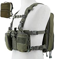 Gilet Tactique DETECH – Porte-chargeur Avec Système MOLLE, Sac à Dos FlatPack Intégré, Pour Airsoft Et Tir
