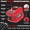 220W Power Inverter Compatible with Milwaukee 18V Battery, DC 18V to AC 110V Battery Inverter, Power Station Generator with 1 AC Outlet, 2 USB Ports & 1 Type-C Fast Charging, 400LM LED Work Light #1