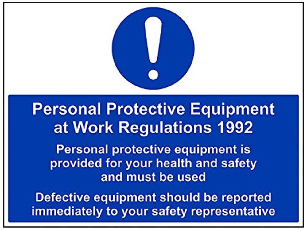 Vsafety Personal Protective Equipment Is Provided For Health And Safety Sign - 600mm x 450mm - 2mm Rigid Plastic