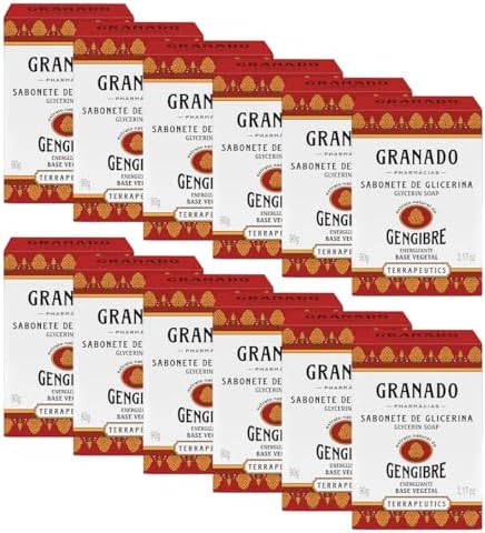 Granado Sabonete Glicerinado Terrapeutics, Gengibre, 90g, 12 Unid...