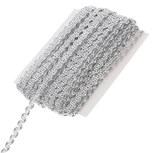 Supvox Silber Geflochtene Zackenlitze Borte 10 Stück