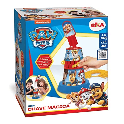 Elka Jogo Chave Mágica - Patrulha Canina, Cor: Base azul escuro, corpo vermelho, Chaves amarela