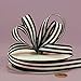 Black Jenna Striped Grosgrain Ribbon, 5/8" X 25Yd