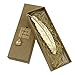 Cimostar Classical Exquisite Feather Metal Bookmarks,Ideal Gift for Friends and Family (Golden Shell)