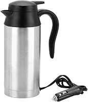 BuyWeek 24V Autós Vízforraló 750ml - Hordozható Utazó Teafőző Kamionosoknak, Automatikus Kikapcsolással, Gyors Melegítéssel, Fekete 1