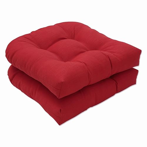 Monti Chino Solid Indoor/Outdoor Wicker Patio Seat Cushion Reversible, Weather