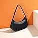 Afashor Shoulder Bags for Women Vegan Leather Hobo Sling Tote Handbag Retro Clutch Purse with Zipper Closure Black