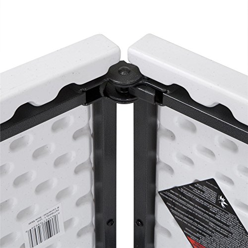 Coscoproducts Deluxe 8 Foot X 30 Inch Fold-In-Half Blow Molded Folding Table, White #TOP4