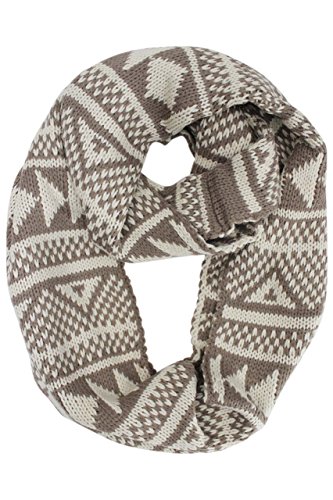 Nordic Print Winter Knit Unisex Infinity Scarf4