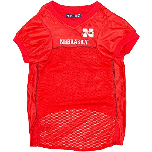 Image of Pets First Collegiate Nebraska Huskers Dog Mesh Jersey, Large