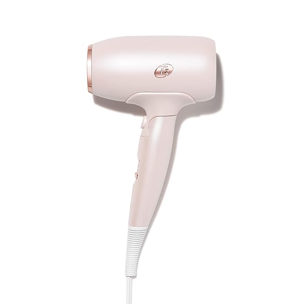 T3 Afar Lightweight Travel-Size Hair Dryer with Auto Dual Voltage, Folding Handle, Fast Drying, Lightweight and Ergonomi