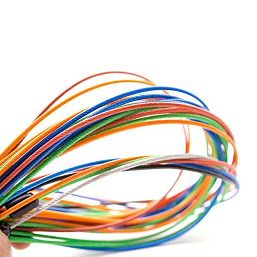 Emvanv Steel Wiring Bike Chain Lock 2 Meters Double Loop Professional Strong Braided(Red) #TOP4