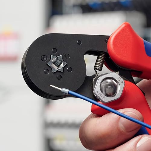 KNIPEX Selbsteinstellende Crimpzange für Aderendhülsen mit Seiteneinführungmit Mehrkomponenten-Hüllen 180 mm, 97 53 14