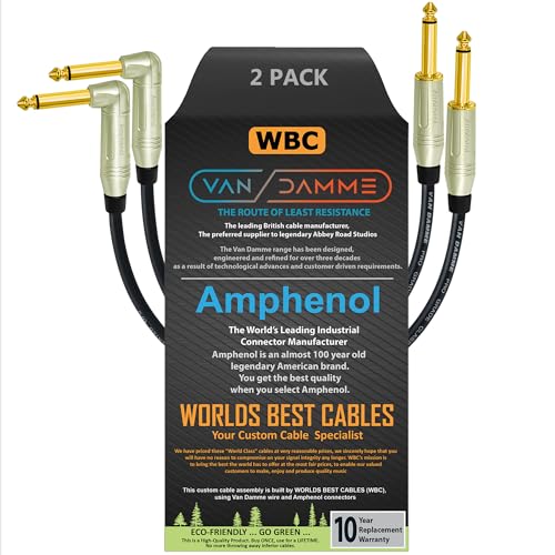 Câbles de raccordement Van Damme Pro Classic XKE jack guitare basse fiches coudées