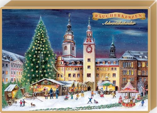 Räucherkerzen Adventskalender mit 24 Crottendorfer Räucherkerzen,...