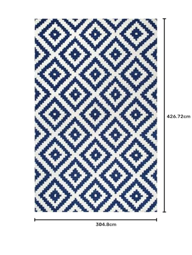 Image of Hand Tufted Wool Carpets Anti Shedding Rug Modern Carpets for Living Room Size 10x14 Feet