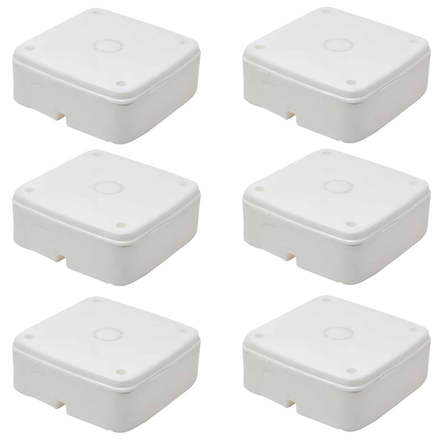 ADM TECHNOLOGY PVC Square Junction Box for CCTV Cameras (6 peices)